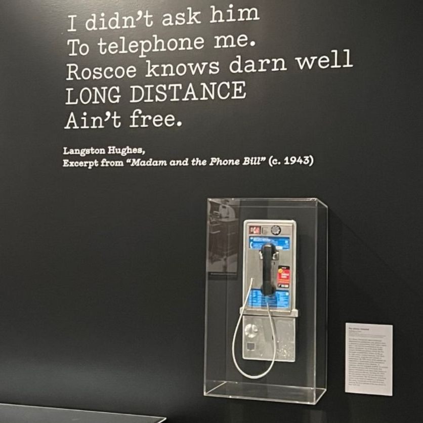 The payphone was put on display at the Museum of the City of New York.