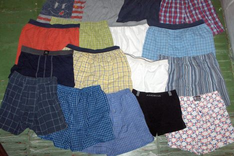 Use only white, 100 percent cotton boxers. 