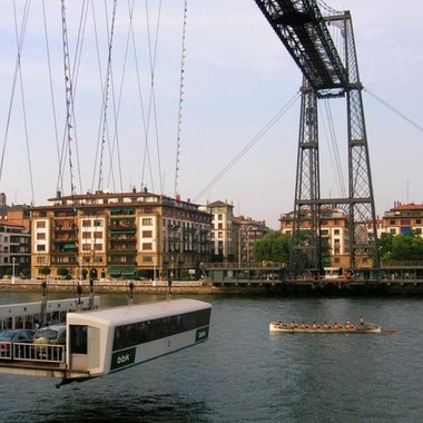 Just your average rowing practice beneath dangling cars