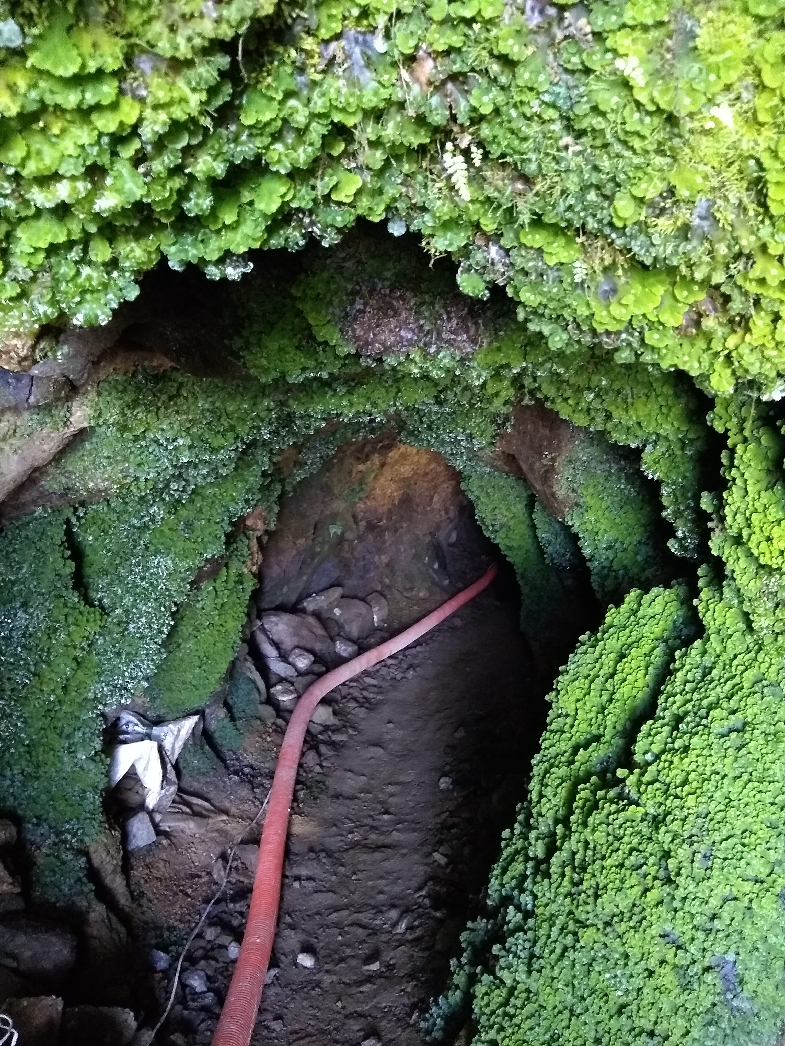 Tubes are used to provide air circulation in some of the deeper mines.