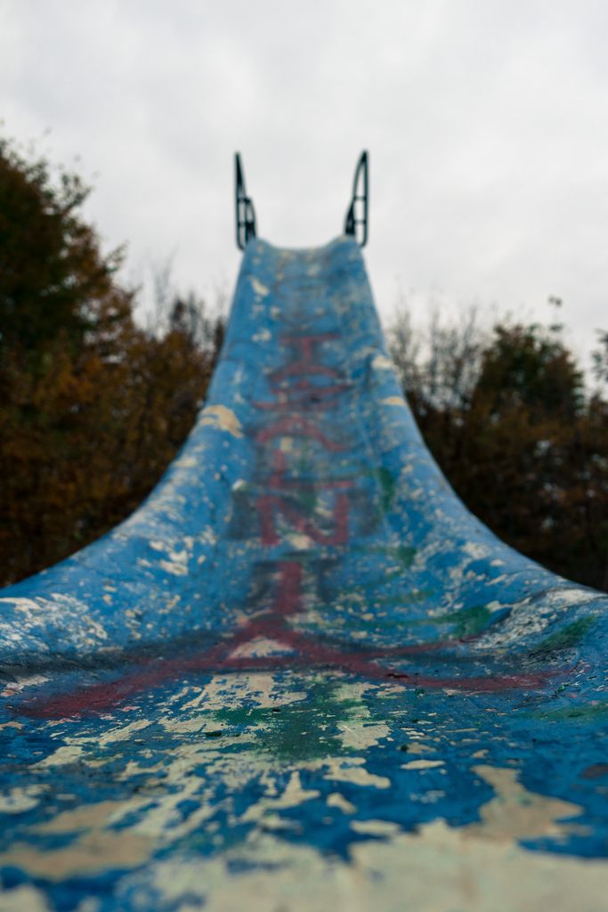 Abandoned water slide