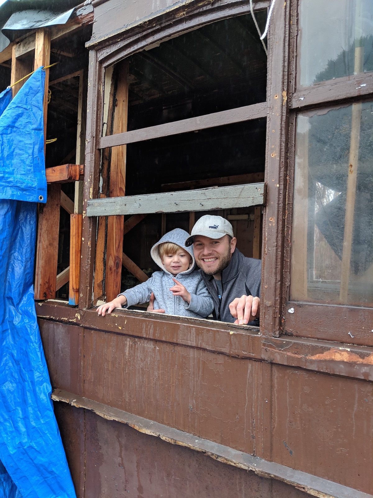 Breza and his three-year-old son in #288