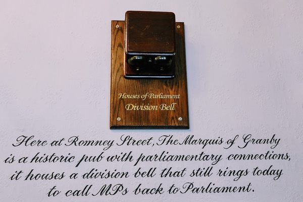 Bell in the Marquis of Granby pub.