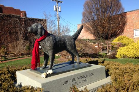 He's often decked out for the winter months by his fans