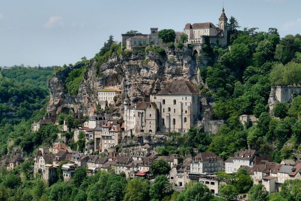 The cliffside village of Rocamadour.