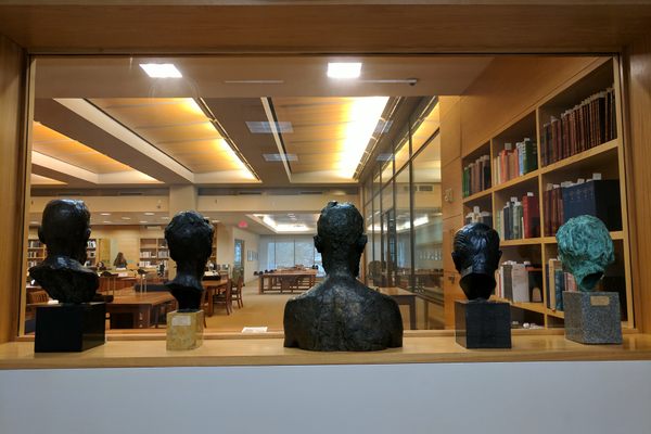 View into the reading room.