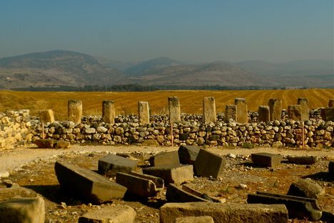Ruins in the Upper City at Tel Hazor