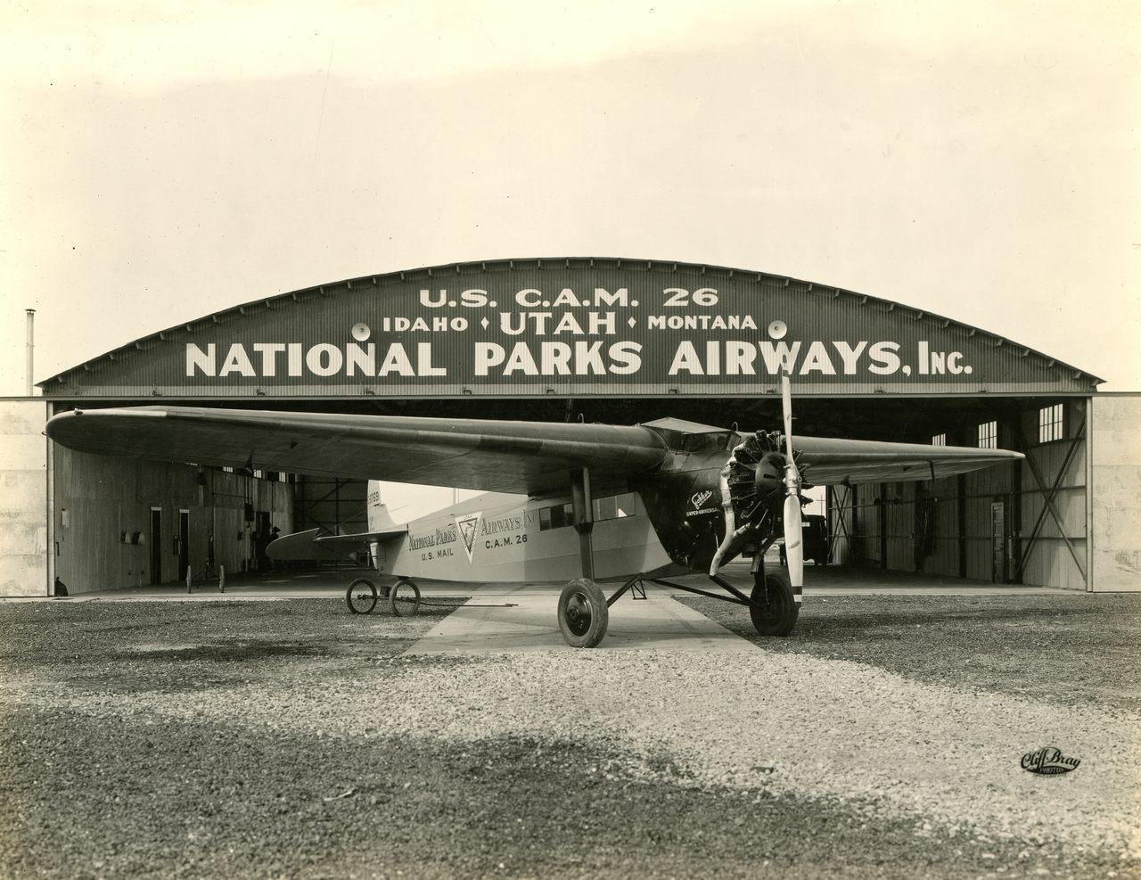NPA hangar with one of its first three Fokker Super-Universal aircraft (NC6880), acquired in July 1928.