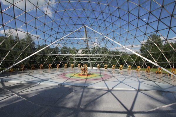 The pyramid under the dome