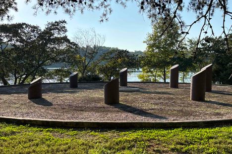 Cherokee Clan Monument Circle on banks of Tennessee River