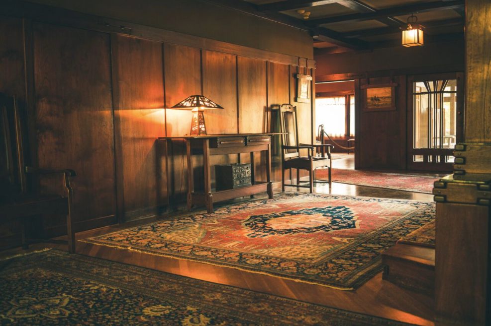 The Gamble House's foyer. 