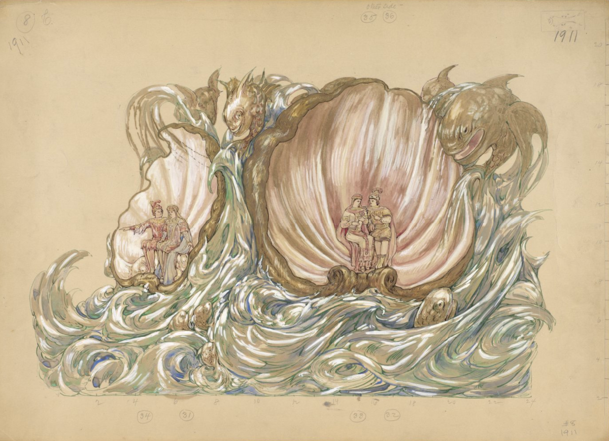 The “What Are the Wild Waves Saying” float, 1911.