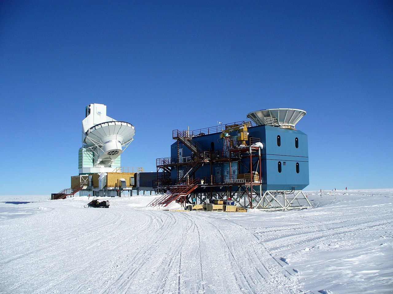 Telescopes at the South Pole.