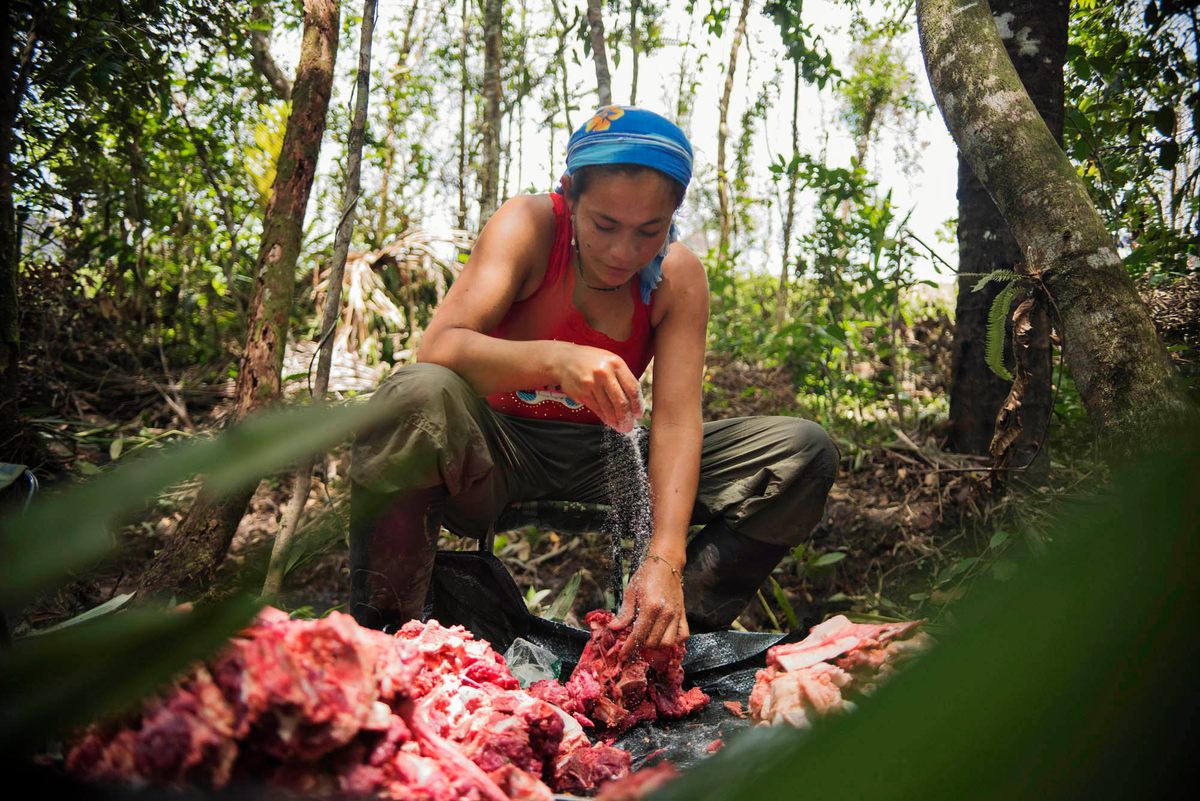 Due to high temperatures and lack of refrigeration, FARC rebels used salt to preserve meat.