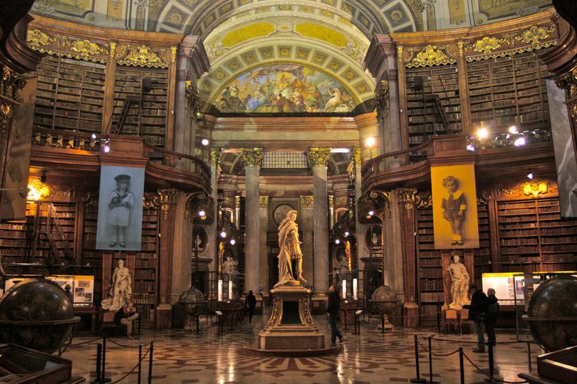 The library lobby.