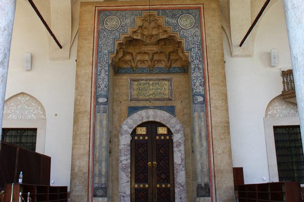 The entrance to the historic mosque.
