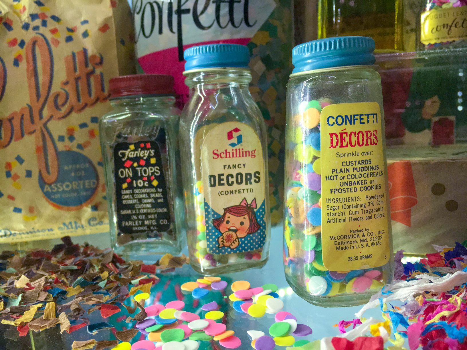 Some of the confetti is intended to be dropped on cookies, not crowds.