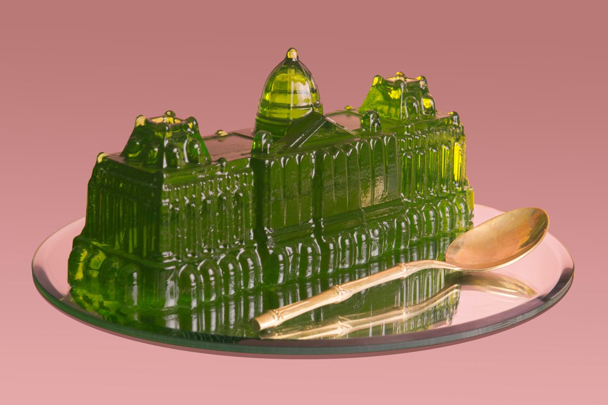 Harrods rendered edible in jelly.