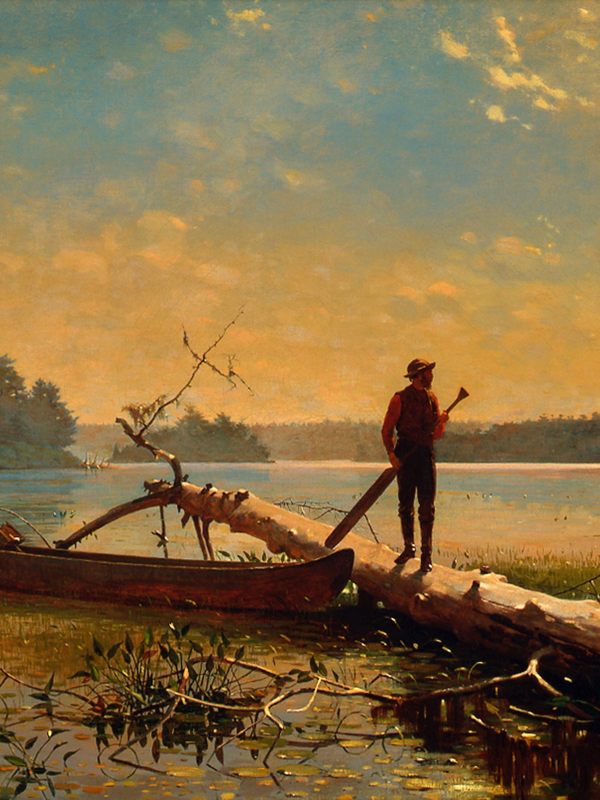 Winslow Homer, An Adirondack Lake, 1870. Oil on canvas. Henry Art Gallery, University of Washington, Seattle, Horace C. Henry Collection, 26.71.