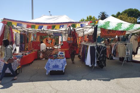 One of many vendors at the market.