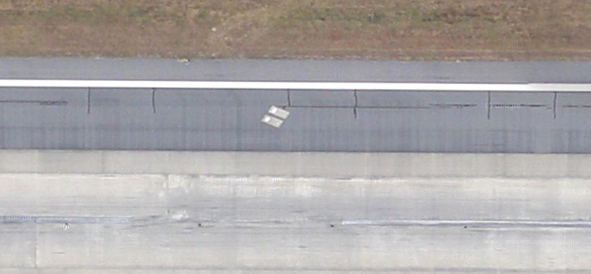 Aerial view of the graves of Catherine and Richard Dotson at the Savannah Airport