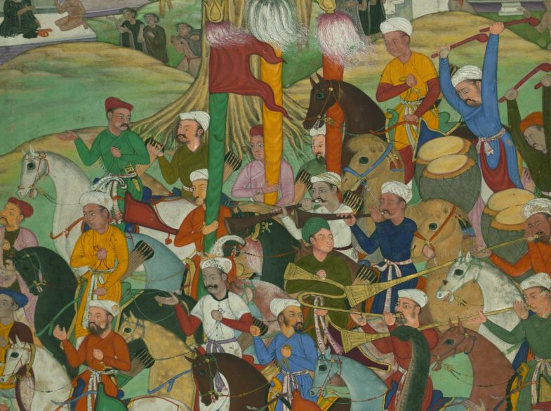 <em>Babur, on the Way to Hindustan, Camping at Jam</em>, from the <em>Baburnama</em>.