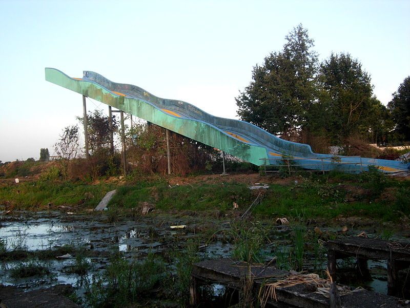 Abandoned water slide