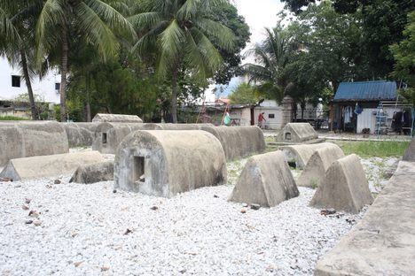 Some unmarked graves.