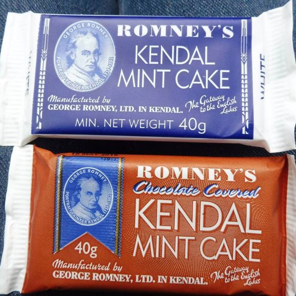 Classic and chocolate-covered Kendal Mint Cakes.