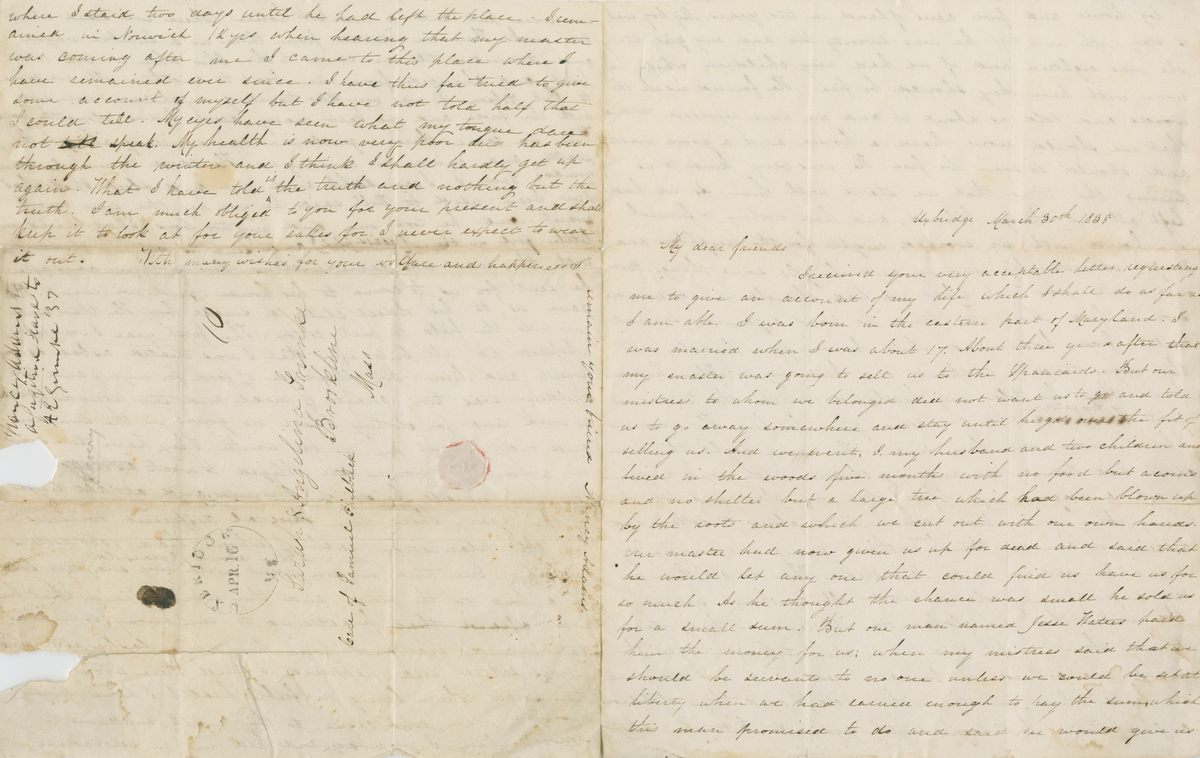 The letter Adams dictated to the Grimké sisters.