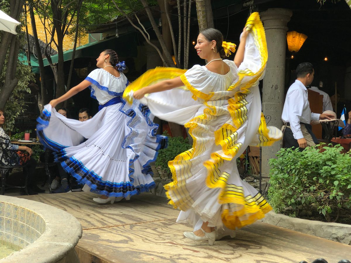Dancers twirl at El Patio restaurant in Tlaquepaque.