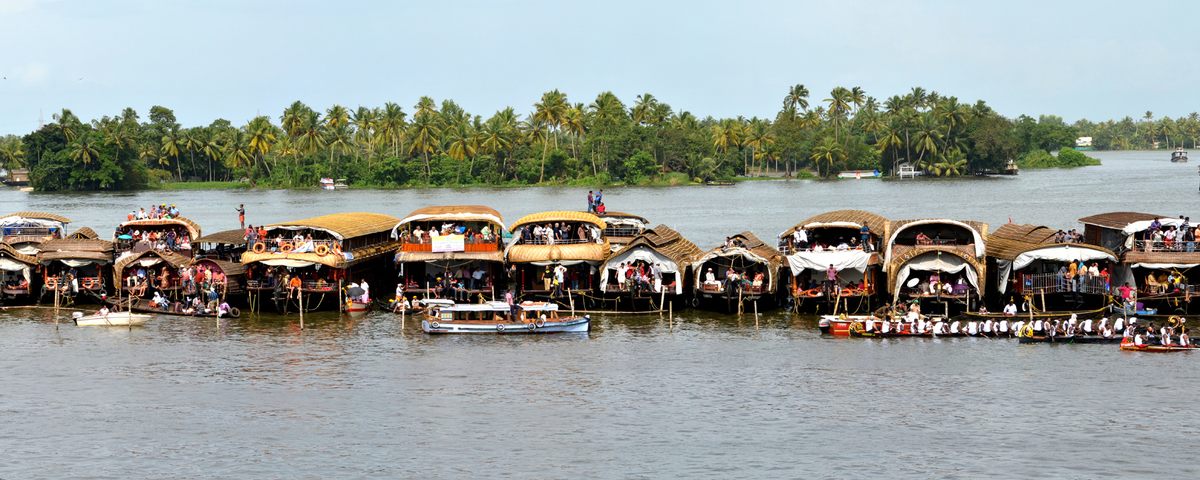 Spectators watch the Nehru Trophy Boat Race in 2013.