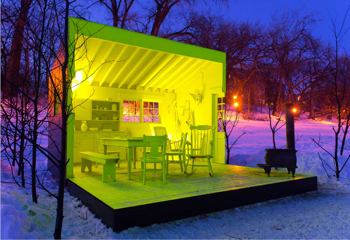 "Hygge House," from 2013, puts comfort on display.