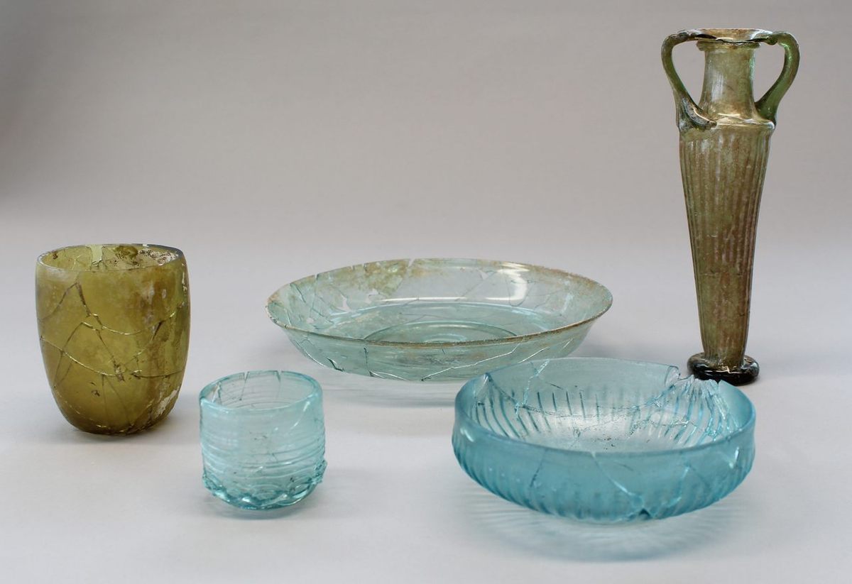 These glass vessels survived for more than 1,500 years before being shattered in the 2020 Beirut explosion. An international team of museum conservators carefully pieced them back together.