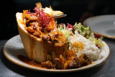 A heaping helping of bunny chow.