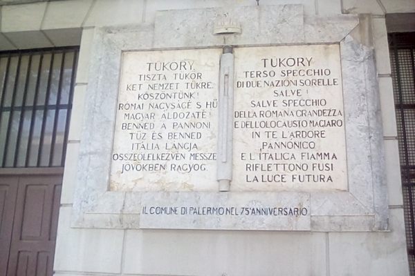 The Lajos Tüköry memorial plaque.