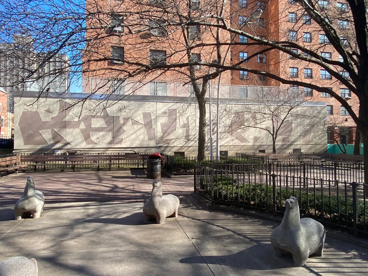 At the Stephen Wise Recreation Area, Nivola and Richard Stein filled an entire city block with avant-garde abstractions. Today, much of the playground is crumbling or covered in graffiti.