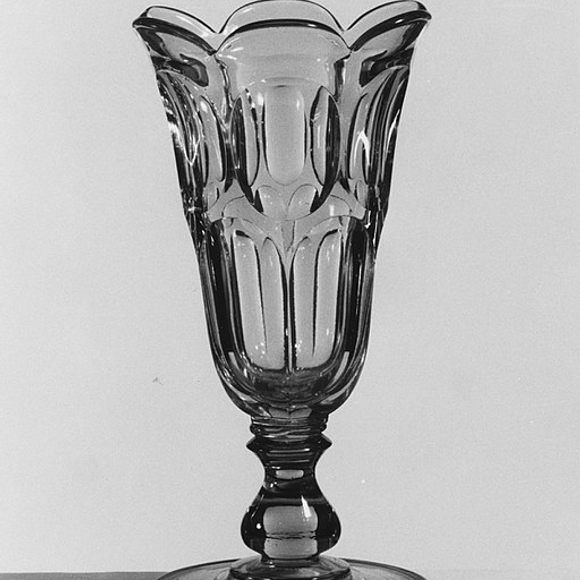 A celery vase circa 1840, currently housed in the Metropolitan Museum of Art.
