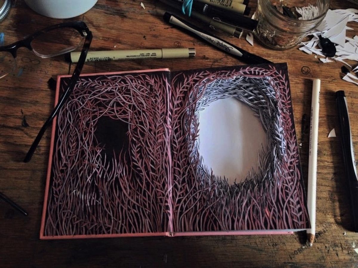 One of Ouzman's work in progress.
