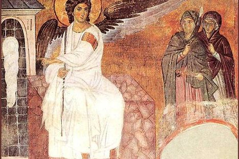 The "Myrrhbearers on Christ's Grave" at Mileševa Monastery