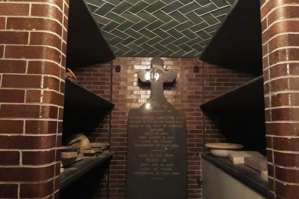 Inside a vault.