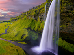 Iceland - Seljalandsfoss waterfall