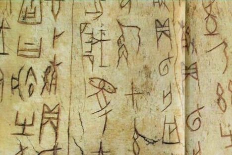 One of hundreds of thousands of unearthed oracle bones.