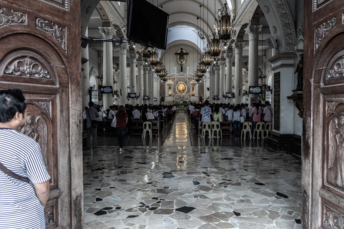 The Holy Rosary Parish Church in Pampanga, the Philippines.