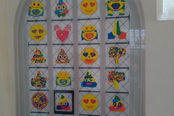 Emoji Stained Glass Windows 