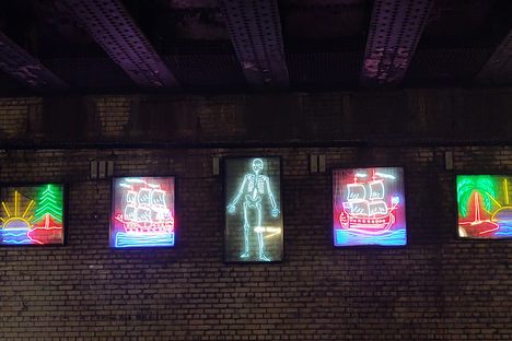 All five neon artworks.