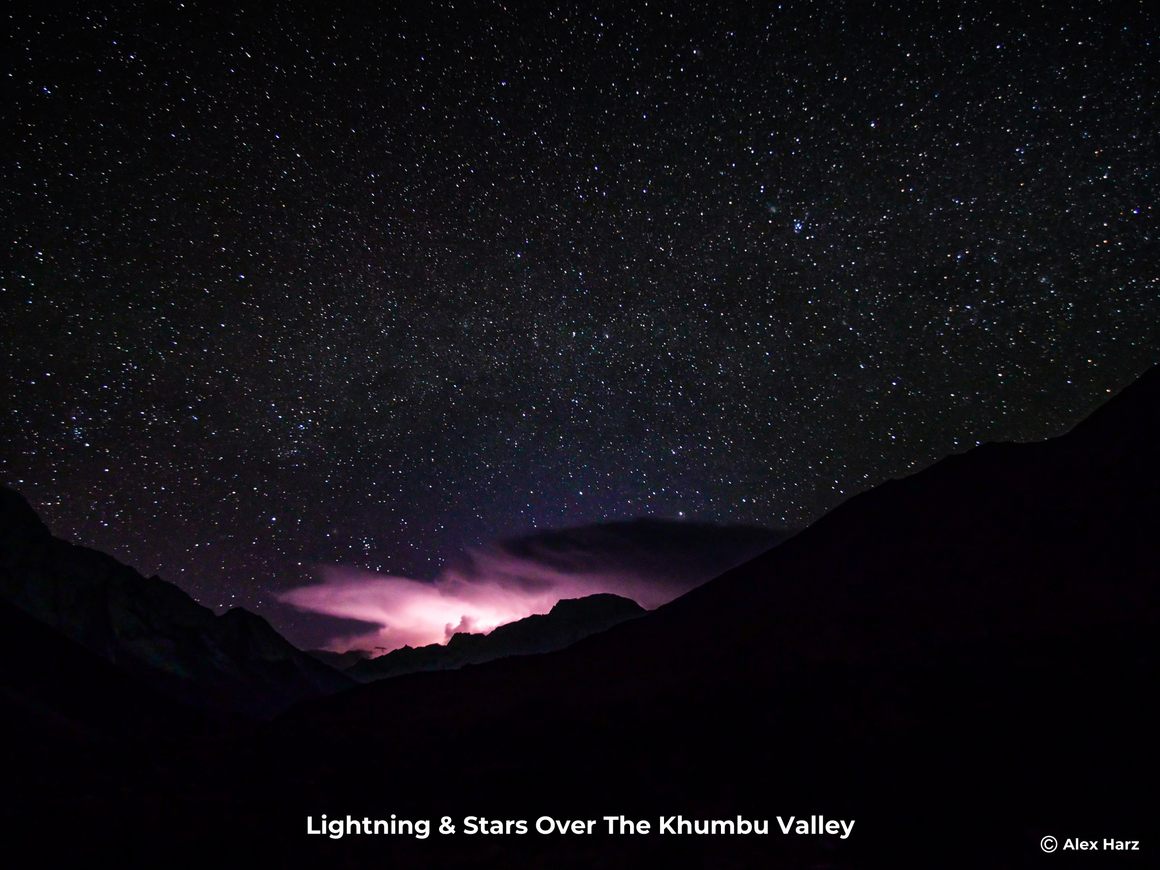 Lightning & Stars Over The Khumbu Valley
