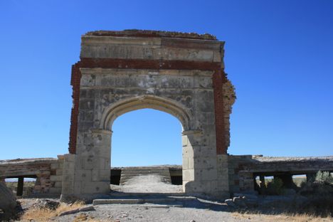 Entry arch of the old school.
