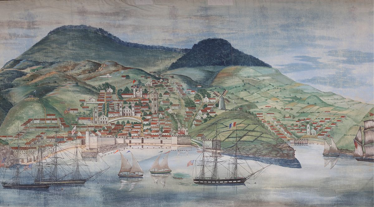 Detail of <em>Grand Panorama of a Whaling Voyage ‘Round the World</em>, 1848.