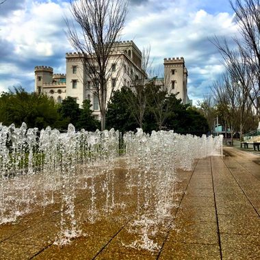 Louisiana Old State Capitol from the Repentance Fountain